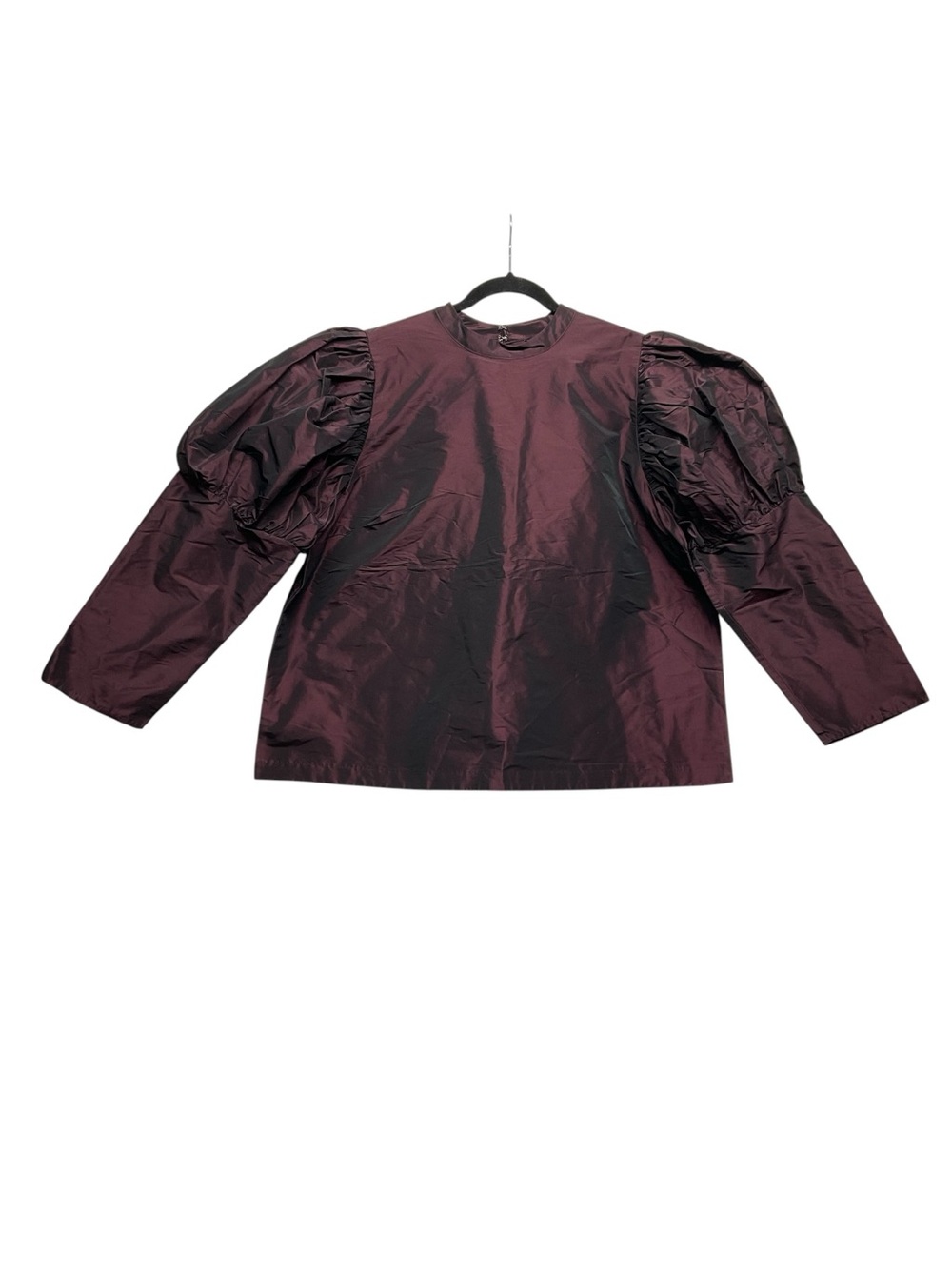 Express Taffeta Puff Sleeve Mock Neck Long Sleeve Top Size XL Grunge whimsigoth